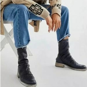 Free People Sutton Tight Slouch Boot, Black